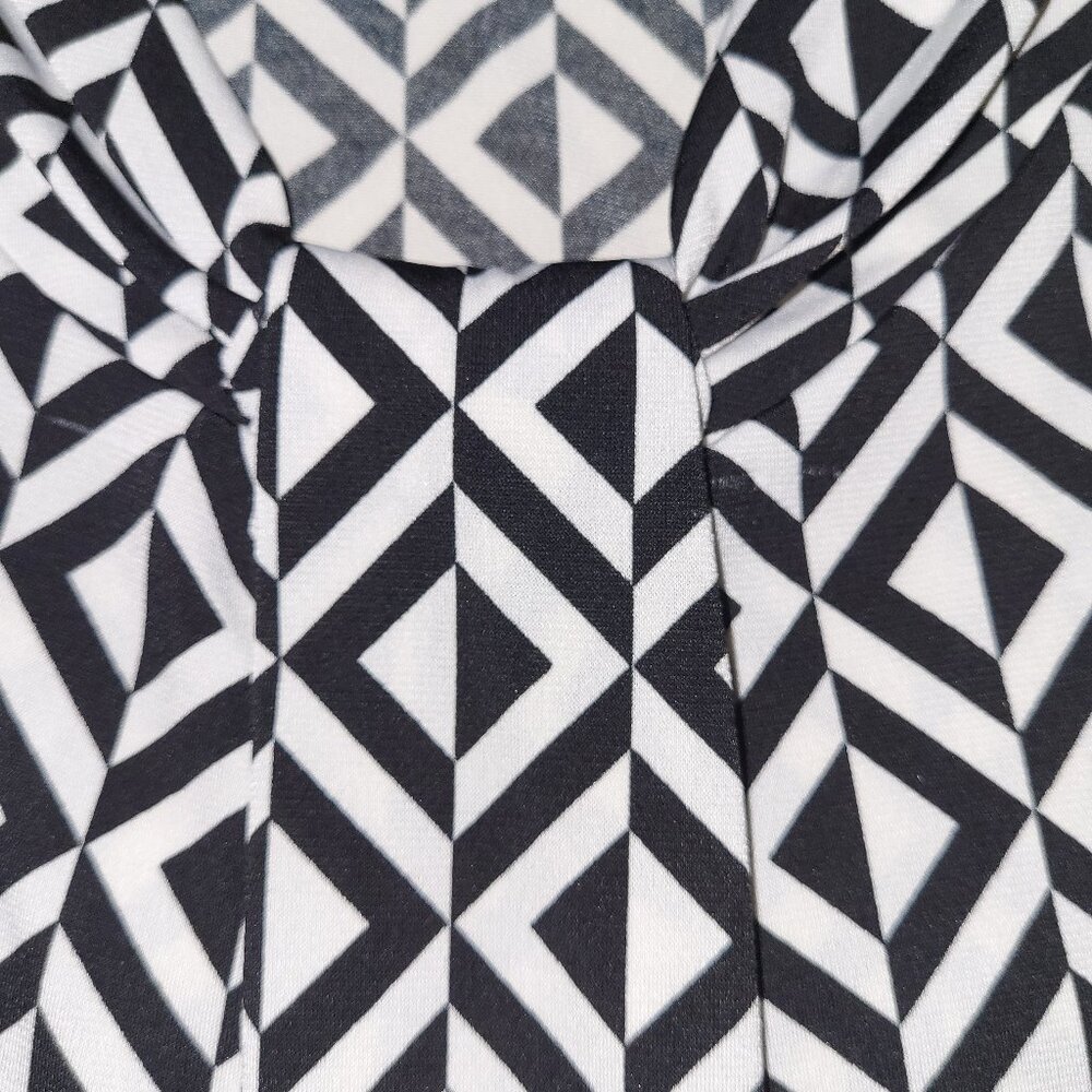 Dana Buchman Sleeveless Black and White Blouse.